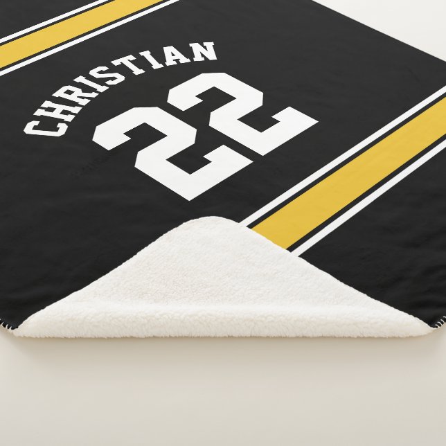 Personalised Football Jersey Novelty Sport Themed Sherpa Blanket (3/4)