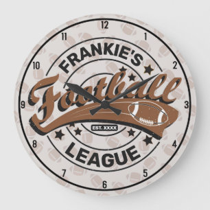 Personalised Football League Player Game Large Clock