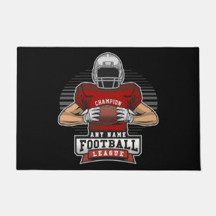 Personalised Football League Player Team Champ   Doormat