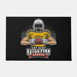 Personalised Football League Player Team Champ  Doormat