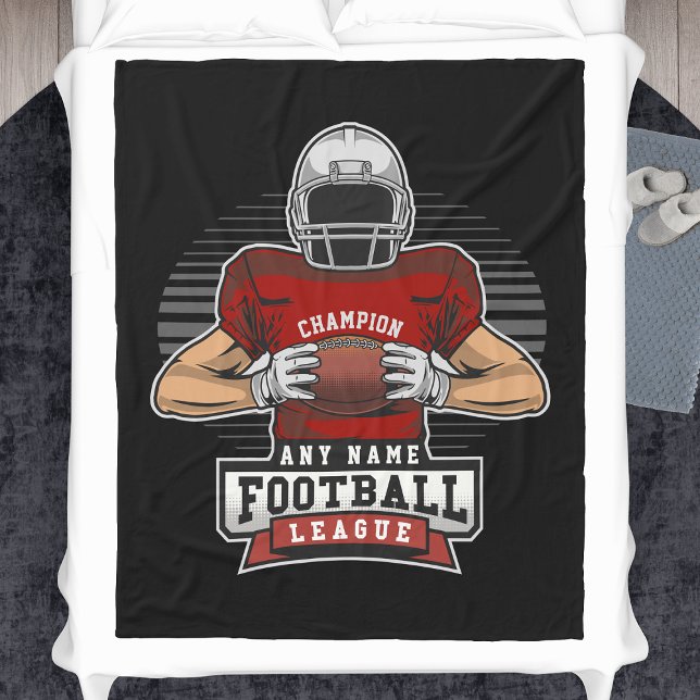 Personalised Football League Player Team Champ  Fleece Blanket (Creator Uploaded)