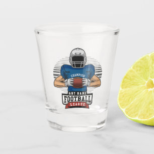 Personalised Football League Player Team Champ  Shot Glass