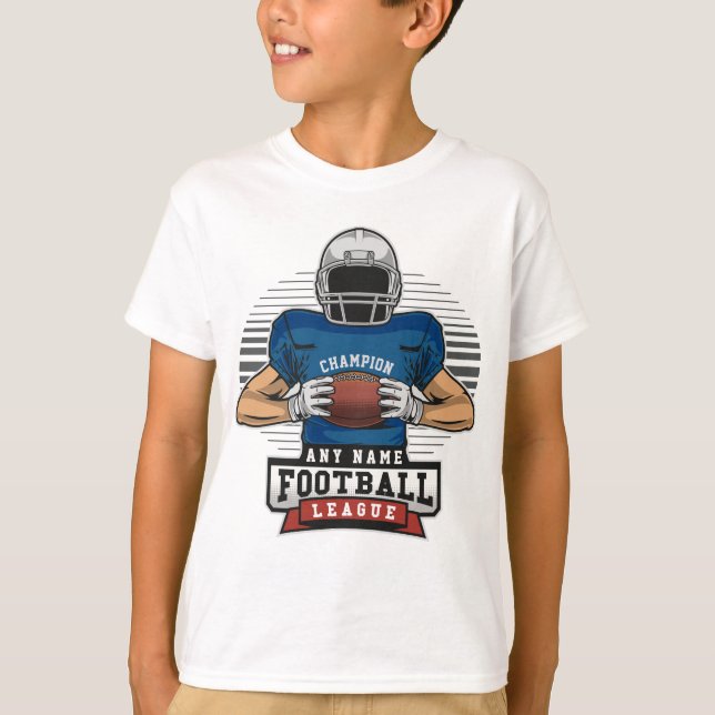 Personalised Football League Player Team Champ T-Shirt (Front)