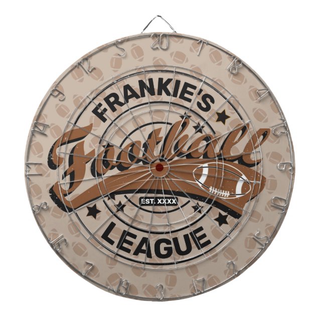 Personalised Football League Player Team Dartboard (Front)