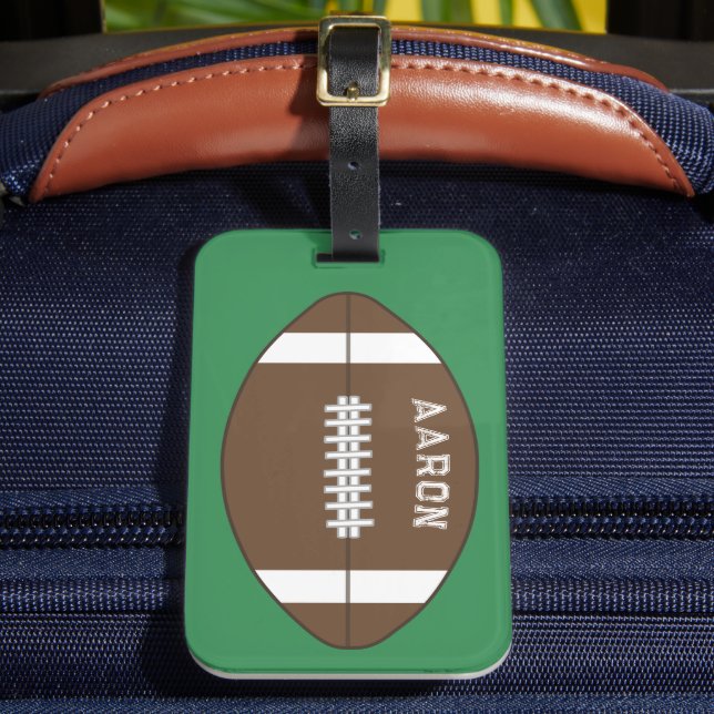 Personalised Football Luggage Tag Gift (Front Insitu 2)