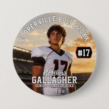 Personalised Football Photo Button