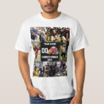 Personalised Football Photo Collage Sports  T-Shirt<br><div class="desc">The Football Photo Collage Fleece Blanket is a unique keepsake designed for avid football fans and players alike. Featuring a stunning arrangement of seven personalised photos, this blanket captures memorable moments from player highlights, game day excitement, senior night celebrations, and cherished memories with coaches and teammates. Crafted from soft, high-quality...</div>