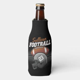 Personalised Football Player Team Number Helmet Bottle Cooler