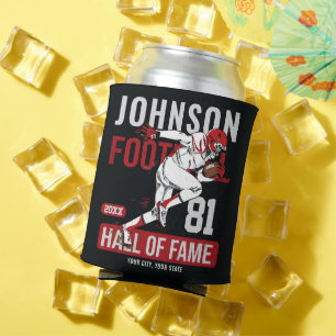 Personalised Football PLAYER Team NUMBER Sports Can Cooler