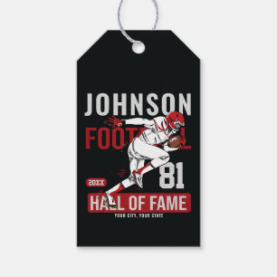 Personalised Football PLAYER Team NUMBER Sports Gift Tags