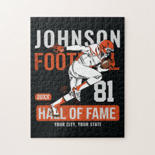 Personalised Football PLAYER Team NUMBER Sports  Jigsaw Puzzle