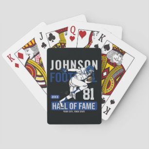 Personalised Football PLAYER Team NUMBER Sports  Playing Cards
