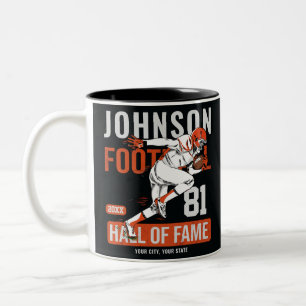 Personalised Football PLAYER Team NUMBER Sports Two-Tone Coffee Mug