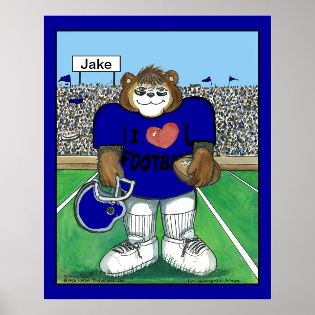 Personalised Football Poster - Changeable Colours (Front)