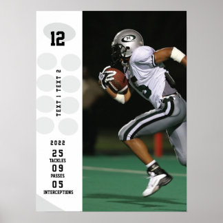 Personalised Football Poster Name, Picture...18x24