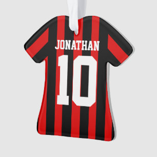 Personalised Football soccer shirt stripes Ornament