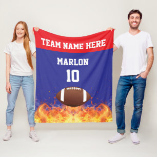 Personalised Football Sports Modern Fleece Blanket