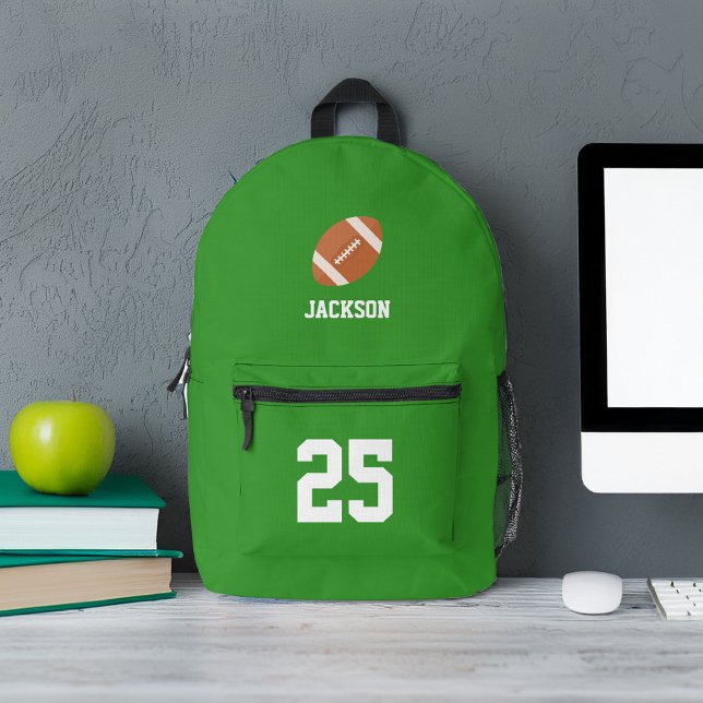 Personalised Football Themed Printed Backpack (Creator Uploaded)