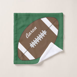 Personalised Football Washcloth Wash Cloth