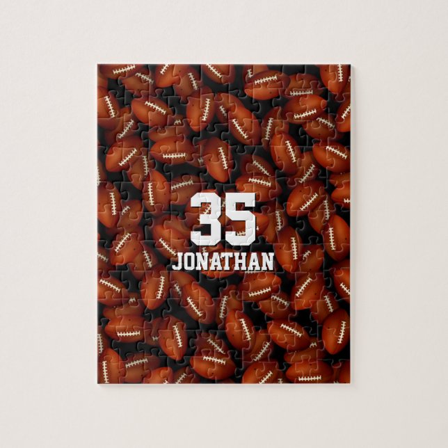 personalised footballs pattern jigsaw puzzle (Vertical)