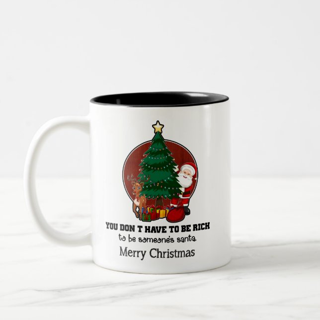 Personalised for christmas Holiday Gifting Two-Tone Coffee Mug (Left)