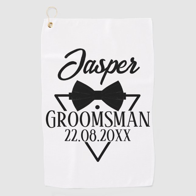 Personalised for Groomsman Golf Towel (Front)
