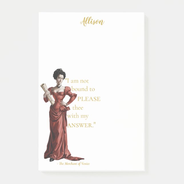 Personalised For Her Bold Sassy Quote  Post-it Notes (Front)
