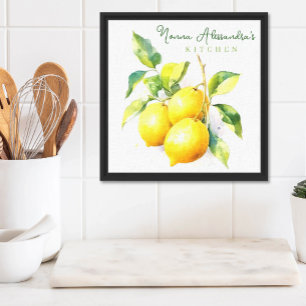 Personalised for Kitchen or Restaurant Lemons Canvas Print