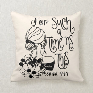 Personalised For Such A Time As This Christian Cushion