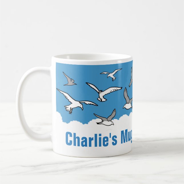 Personalised for the Bird Lover. Birdwatcher Coffee Mug (Left)