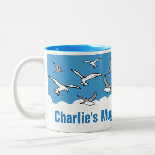 Personalised for the Bird Lover Two-Tone Coffee Mug
