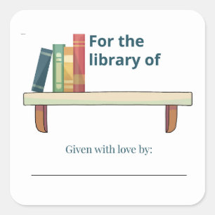 Personalised For the Library Of Name Label