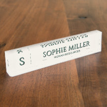 Personalised Forest Green Name Elegant Gift