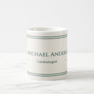 Personalised Forest Green Name Elegant Mug