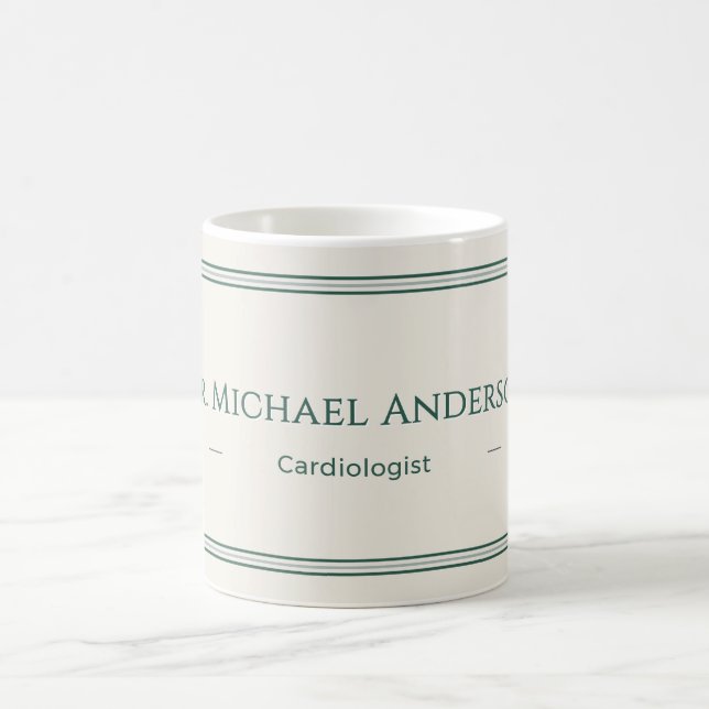 Personalised Forest Green Name Elegant Mug (Center)