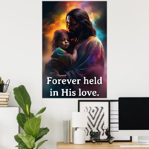 Personalised Forever Held In His Love Poster