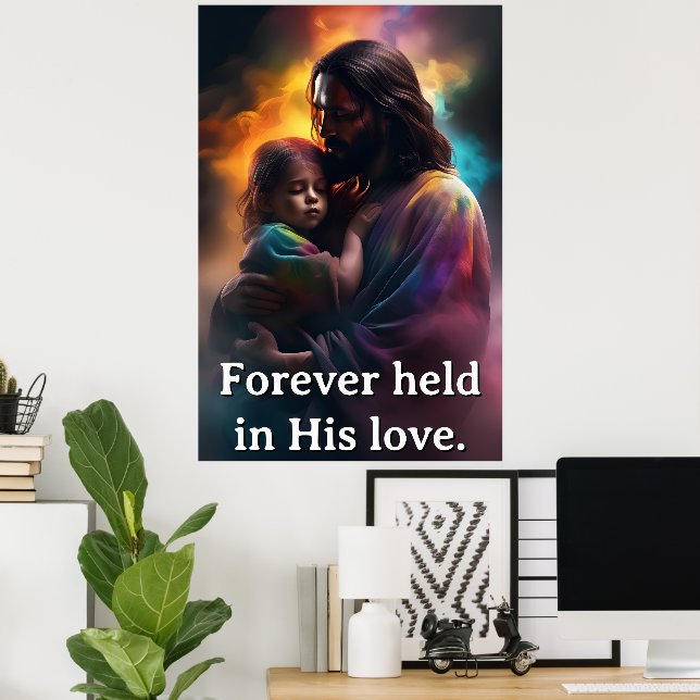 Personalised Forever Held In His Love Poster (Home Office)