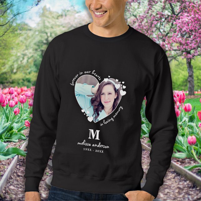 Personalised Forever In Our Hearts Photo Memorial  Sweatshirt (Creator Uploaded)