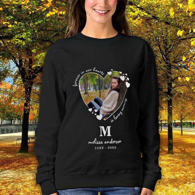 Personalised Forever In Our Hearts Photo Memorial  Sweatshirt (Creator Uploaded)