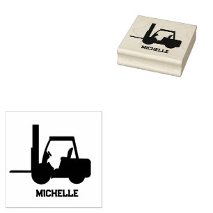Personalised  Forklift   Rubber Stamp