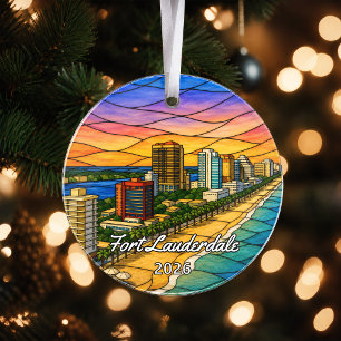 Personalised Fort Lauderdale Acrylic Ornament, Cus Ornament