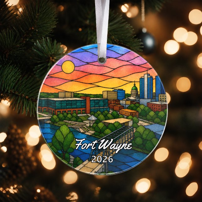 Personalised Fort Wayne Acrylic Ornament, Custom I Ornament (Creator Uploaded)