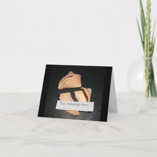 Personalised Fortune and Cookie Blank Card (Front)
