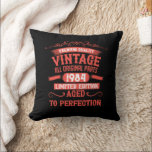 Personalised forty vintage 40th birthday gift cushion<br><div class="desc">Make your birthday special with this unique design. Add a touch of sophisticated elegance to your birthday celebration with our exquisite, one-of-a-kind designs. These graphics bring sophistication and originality to any product, creating a memorable and stylish gift. They are perfect for those who appreciate a touch of timeless glamour on...</div>