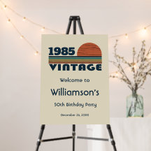 Personalised Forty vintage 40th birthday party