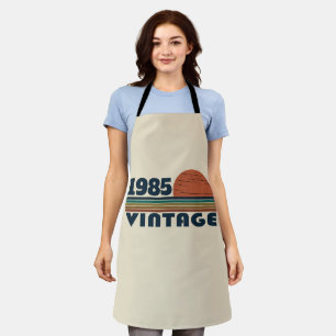 Personalised Forty vintage 40th birthday party Apron