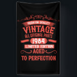 Personalised forty vintage 40th birthday party banner<br><div class="desc">Make your birthday special with this unique design. Add a touch of sophisticated elegance to your celebration with our exquisite,  one-of-a-kind graphics. These designs bring sophistication and originality to any product,  creating a memorable and stylish gift. They are perfect for those who appreciate timeless glamour on their special day.</div>