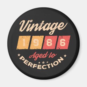 Personalised forty vintage 40th birthday party magnet