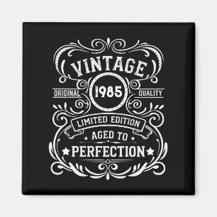 Personalised forty vintage 40th birthday party magnet