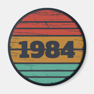 Personalised forty vintage 40th birthday party magnet